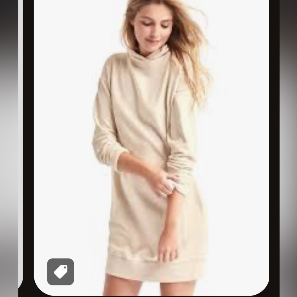 NWT Gap Relaxed  Hoodie Dress Small Tall